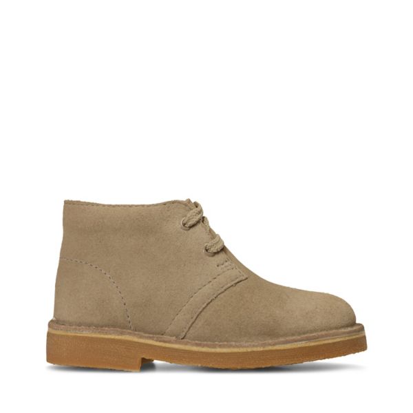 Clarks Girls Desert Boot Casual Shoes Sand Suede | CA-836479